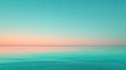 Obraz premium Pastel skies idea. Serene ocean view during twilight, blending vibrant colors of sky and water.