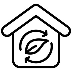 Sustainable Design Outline Icon