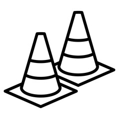 traffic cone single icon