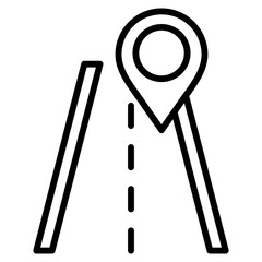 navigation road single icon