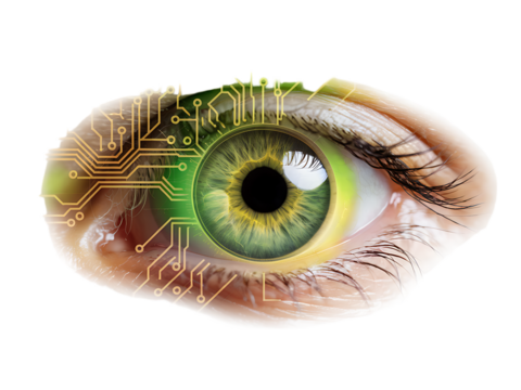 Person identification eye digital data isolated