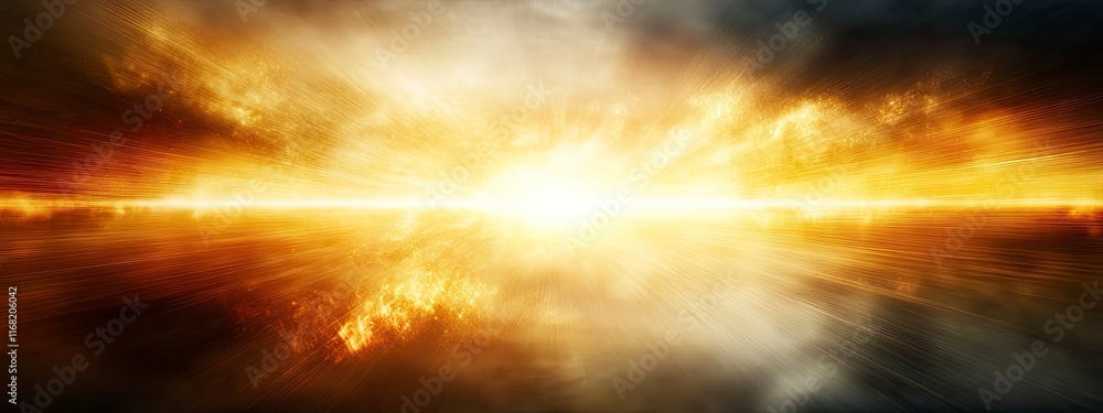Aufkleber a captivating explosion of light and color representing a cosmic event in a dramatic and vivid outer