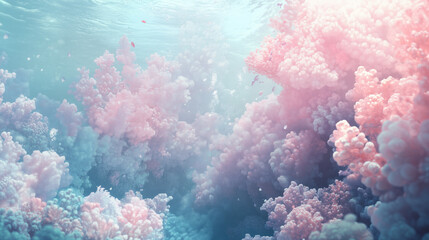 Ethereal Underwater Coral Landscape