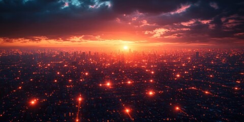 Global Network Connectivity Earth Globe with High Speed Data Transfer Cyber Technology