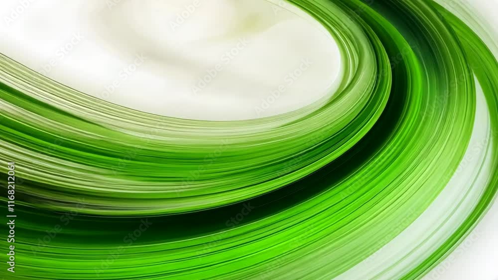 Aufkleber elegant green and white abstract background with flowing circular patterns