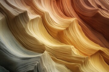 Obraz premium Swirling sandstone formations create a mesmerizing abstract landscape of warm earthy tones.