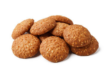 Delicious oatmeal cookies stacked and ready for a sweet snack or dessert