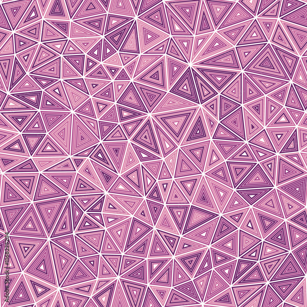 Poster geometric template background. multiple repeated inner triangles. compact triangles size. monotone c