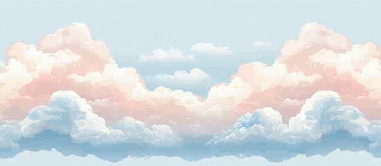 Pastel Sky: A Dreamy Cloudscape Panorama