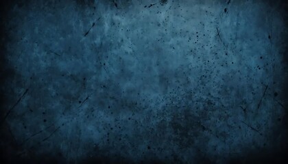 Fototapeta premium Distressed Grunge Texture: Blue Black Gritty Overlay