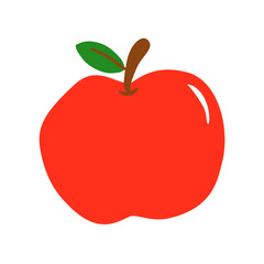 apple isolated on white. vector illustration
