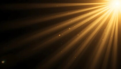 Fototapeta premium Sun Rays Shine and Illuminate on Dark Background