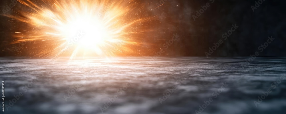 Poster burst abstract background concept. a captivating explosion of light illuminating a dark surface, sho