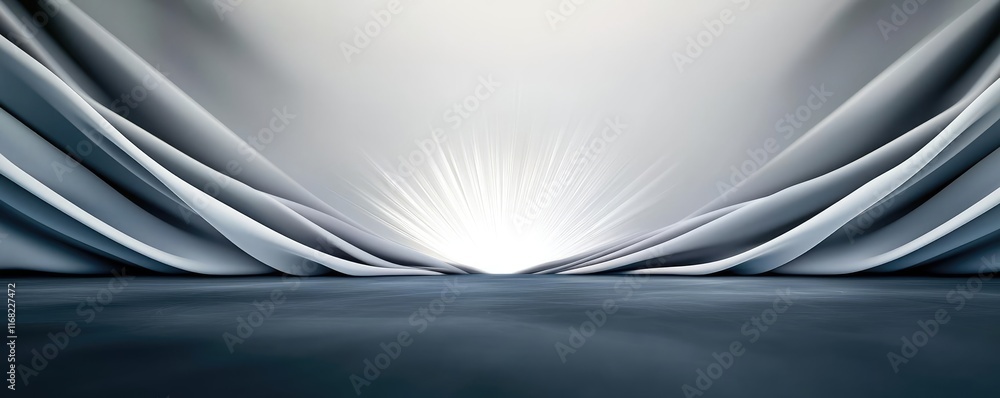 Poster Burst abstract background concept. Abstract light and shadow interplay in a minimalist style, creating depth and focus.