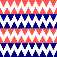 
pattern with triangles, seamless pink an blue zigzag line on white pattern, horizontal Zig zag chevron blue on white tile repeat seamless pattern replete image design for fabric printing