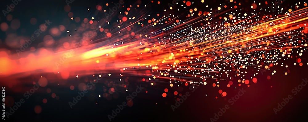 Poster Burst abstract background concept. Vibrant light trails creating a dynamic and energetic abstract background.