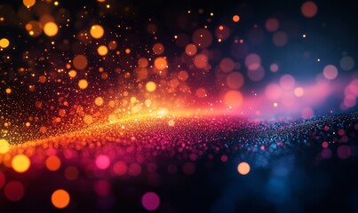 Obraz premium Colorful Gradient Digital Background with Glowing Lights, Generative AI