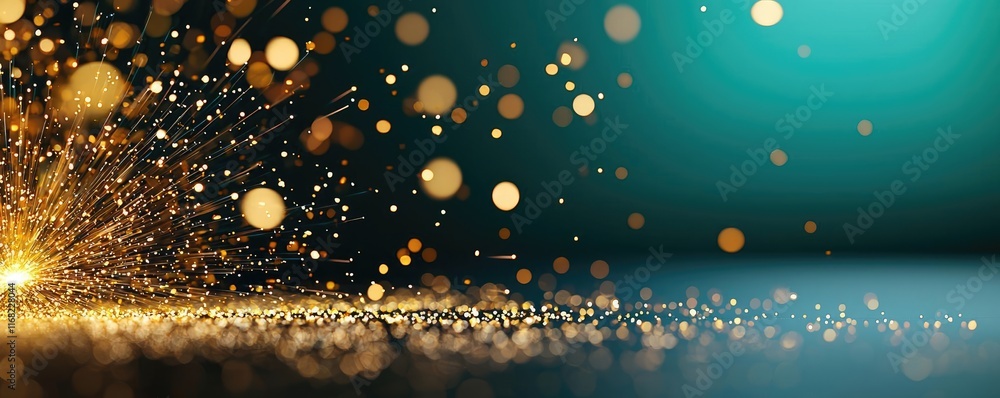 Poster Burst abstract background concept. Beautiful bokeh effects with sparkling light and soft background colors in a mesmerizing display.
