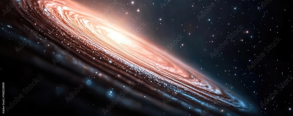 Poster galaxy abstract background concept. a mesmerizing view of a swirling galaxy with vibrant colors and 
