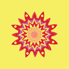 Mandala coloring book for kids mandala coloring page yellow background