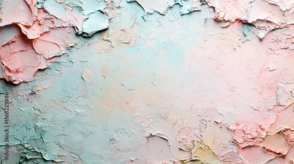 Poster Grungy abstract background idea. A textured abstract background with pastel colors in shades of pink and blue.