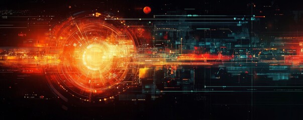 Obraz premium Concept Image of Web Design with Digital Elements, Generative AI