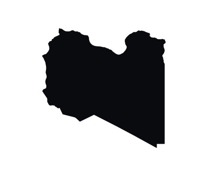 recommend clip art: Libya Map vector icon. Map of Libya Black Silhouette.