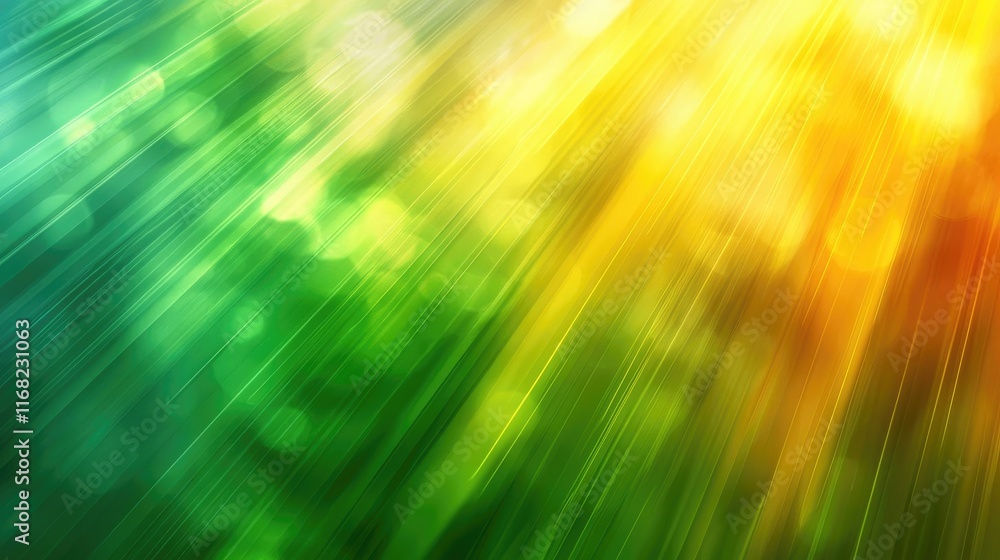 Poster burst abstract background concept. vibrant abstract background with radiant beams of green and yello