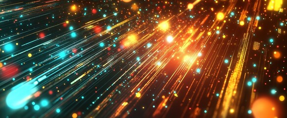 Obraz premium Abstract Digital Network Background for Technology, AI, and Data Storage Applications