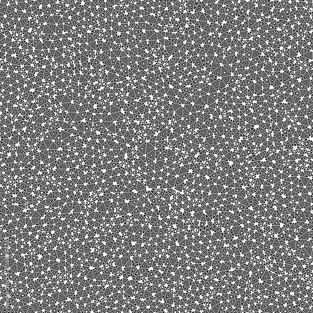 Poster abstract pattern of triangles with a tiny shape size. features multiple repeated inner triangles in 