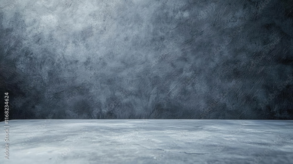 Poster Grungy abstract background idea. A minimalistic gray background with a smooth surface ideal for product photography.