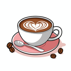 coffee cup you love icon cappuccino