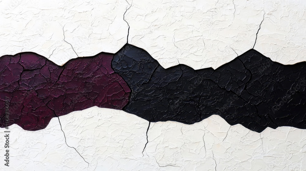 Poster Grungy abstract background idea. Abstract art featuring a textured line of deep colors against a neutral background.