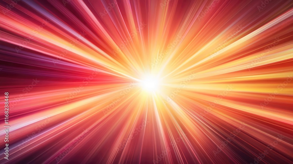 Poster burst abstract background concept. vibrant light rays burst from a central point, creating an energe