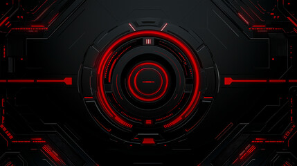 Modern technological background for design in red and black tones