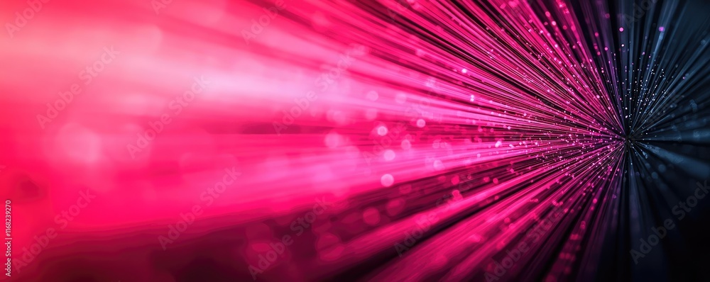 Poster Burst abstract background concept. Abstract light rays in vivid pink and purple tones create a dynamic visual effect.