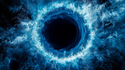 Energy bursts of Blue on a Black background. Background for cover design