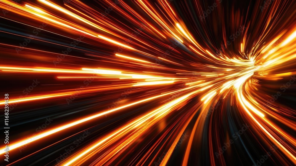 Poster Burst abstract background concept. Dynamic abstract light trails highlighting motion and energy in vivid colors.