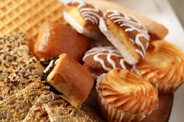 Delightful assortment of traditional pastries and sweets arranged artfully on a platter