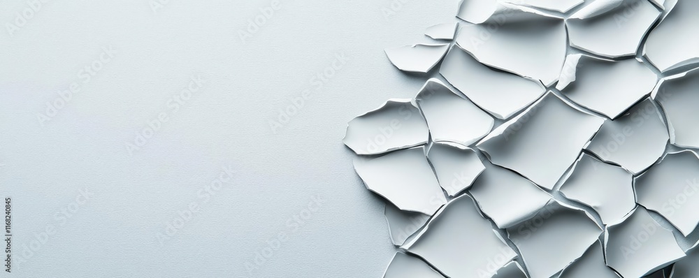 Poster Grungy abstract background idea. A textured background of torn paper pieces creating an abstract design.
