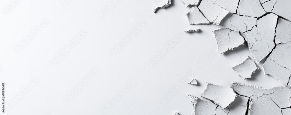 Poster Grungy abstract background idea. A close-up of peeling paint revealing texture and layers on a wall surface.