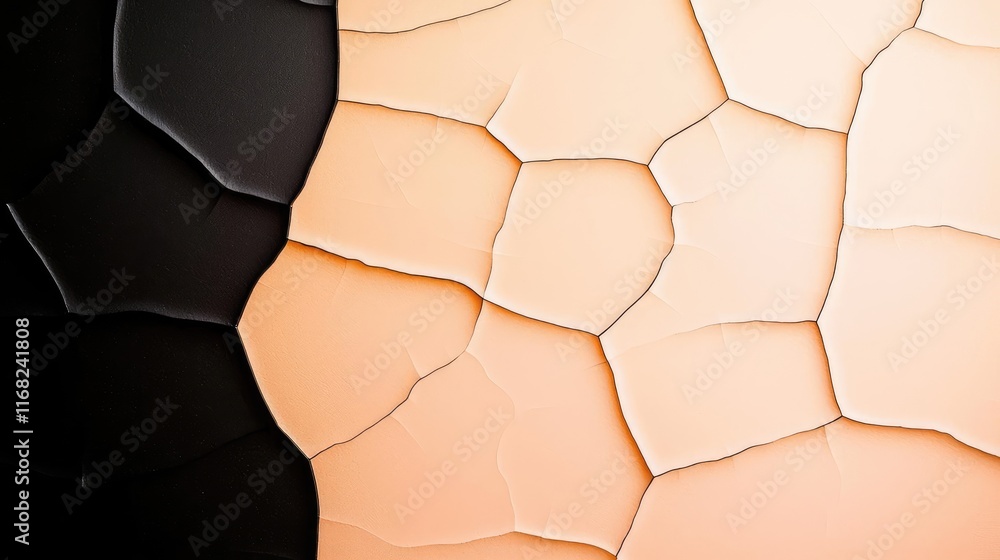 Aufkleber Grungy abstract background idea. Abstract textural background showcasing a blend of cracked colors and shapes.