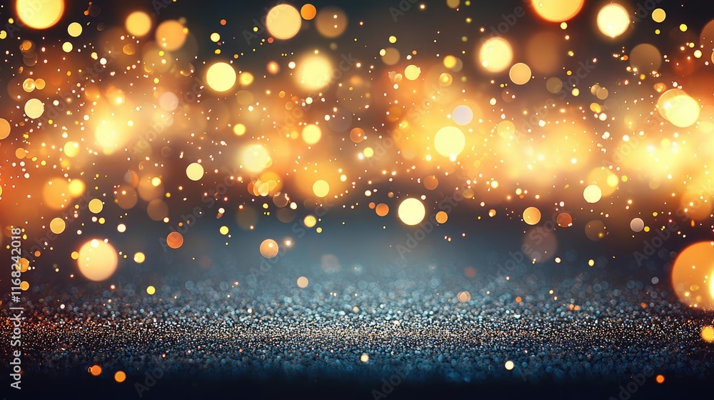Poster Burst abstract background concept. A vibrant background filled with shimmering lights and colorful bokeh effects.