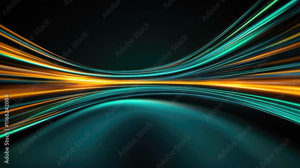 Poster Burst abstract background concept. Abstract vibrant lines flow in a mesmerizing pattern, creating a dynamic visual impact.