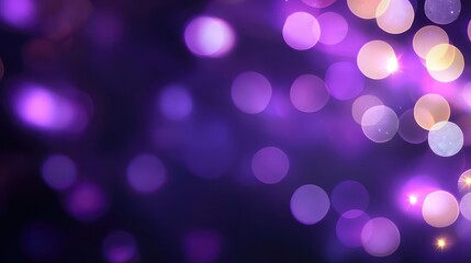 Galaxy abstract background concept. A vibrant display of purple bokeh lights creating a dreamy atmosphere.