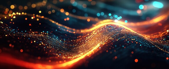 Abstract Digital Network Background for Technology, AI, and Data Storage Applications