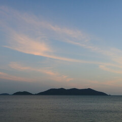 Sunset view from Klong Kloi Beach, Koh Chang, Thailand.