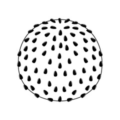 Onde Onde Cake Line Art Illustration