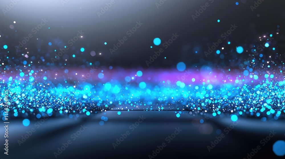 Poster burst abstract background concept. a vibrant abstract background featuring sparkling blue particles 