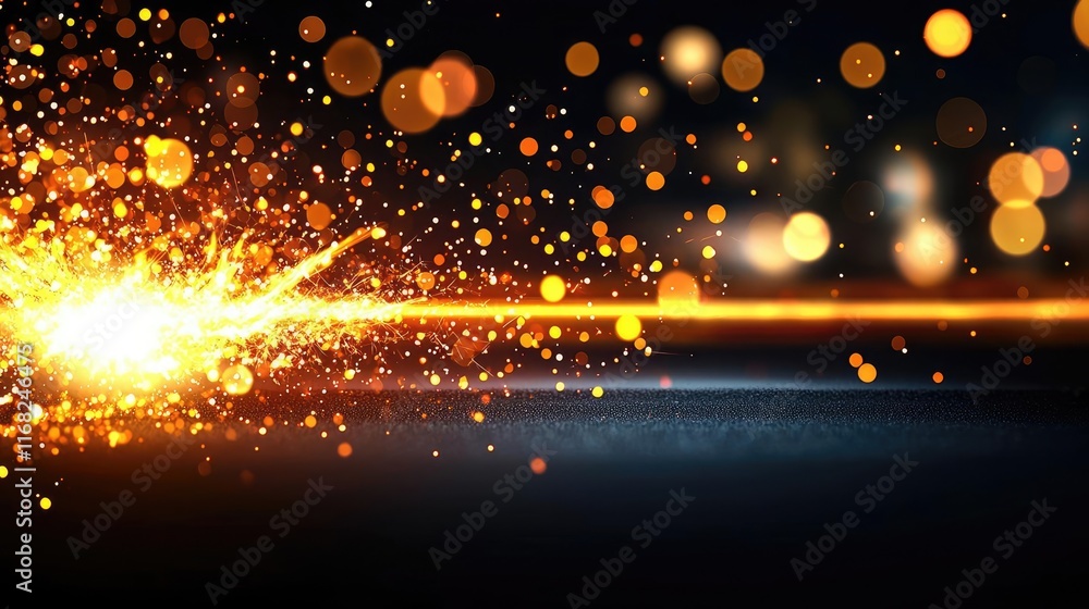 Poster Burst abstract background concept. Abstract spark and light effect creating a dynamic and vibrant visual experience.